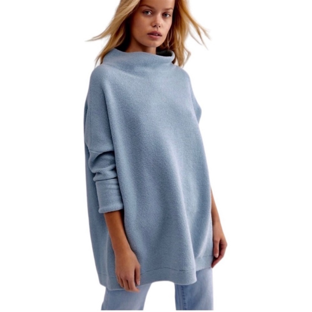 Free People Ottoman Slouchy Tunic Small Light Blue Size S Small